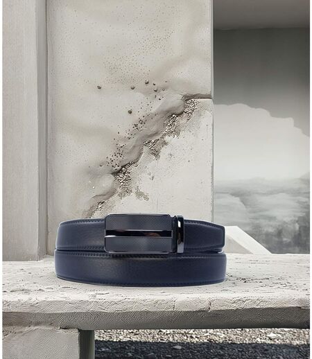 Ceinture en cuir homme cuir  vachette de couleur noir - Sangle réglable