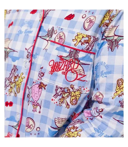 Ensemble De Pyjama Long There´s No Place Like Home Femme Bleu Blanc Rouge The Wizard Of Oz