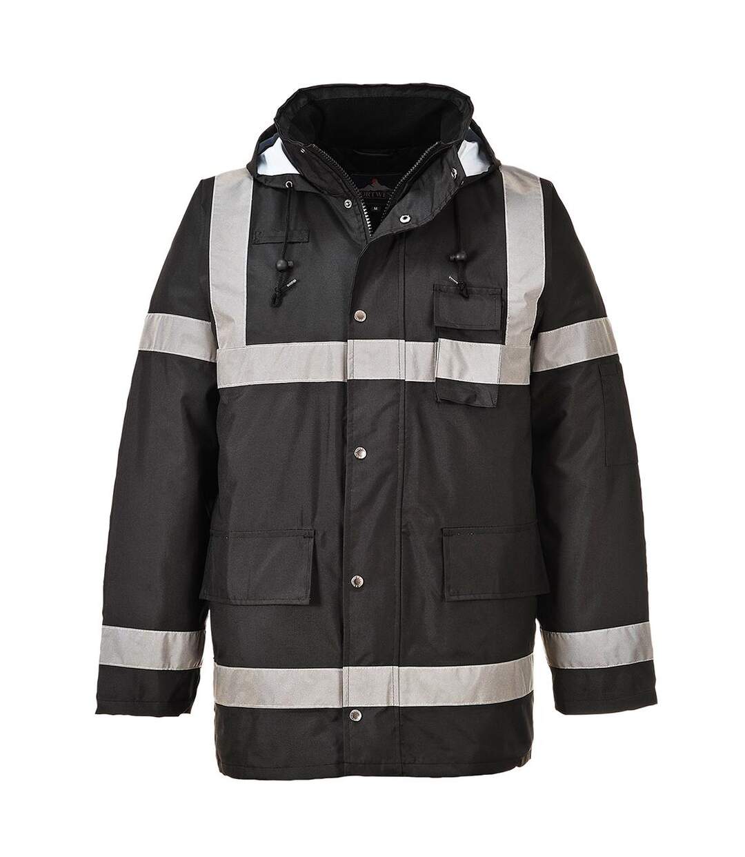 Mens iona lightweight traffic jacket black Portwest-1