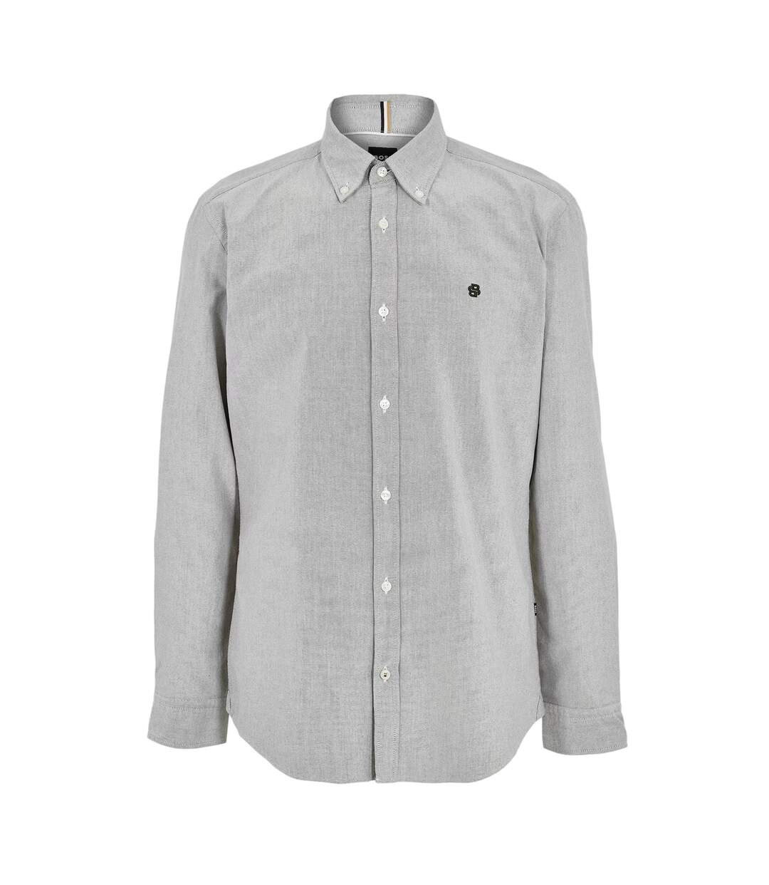 Mens Oxford Regular Long-sleeved Shirt Green Boss-2