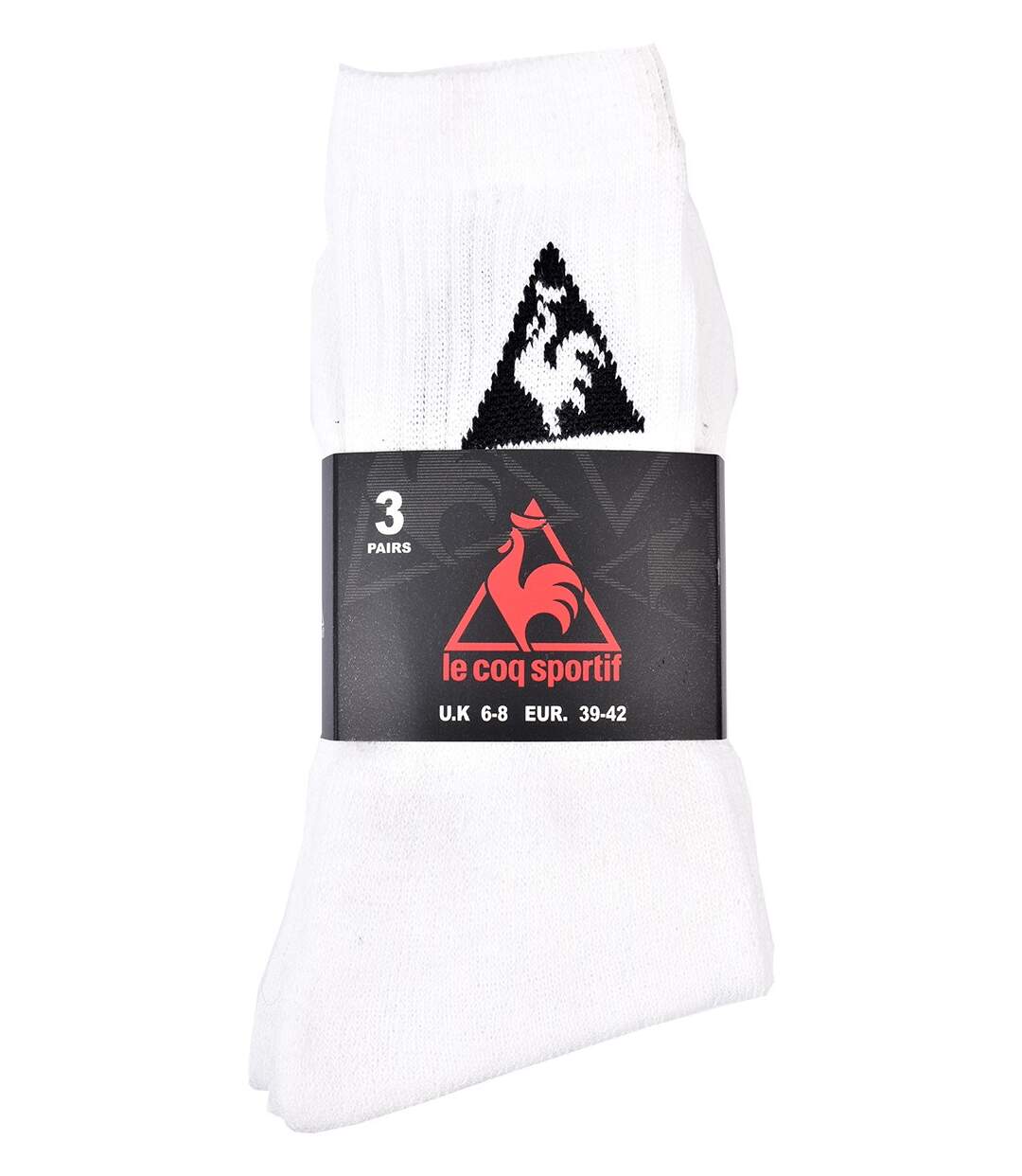 Chaussettes Homme LE COQ SPORTIF 3 Paires CREW BLANC-4