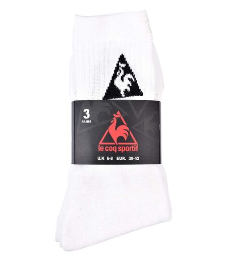 Chaussettes Homme LE COQ SPORTIF 3 Paires CREW BLANC