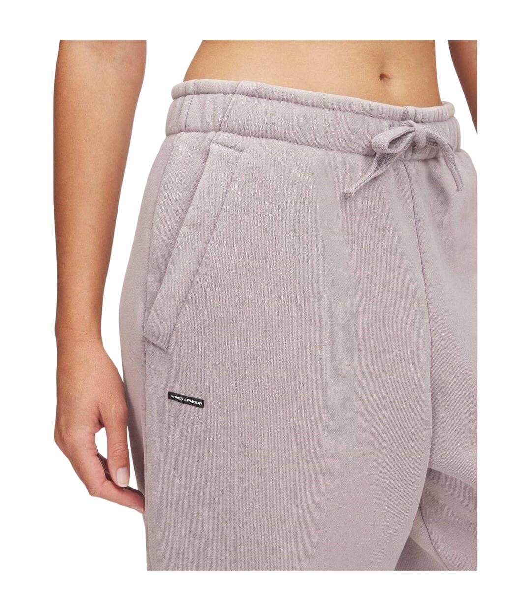 Womens/ladies Icon Fleece Joggers Grey Under Armour-3