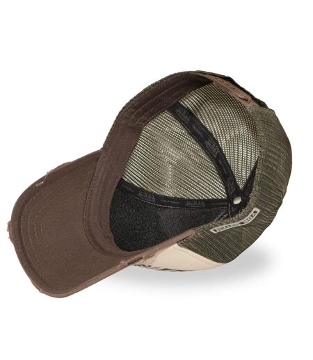 Casquette trucker filet effet usé avec print Crew Work Shop Vondutch