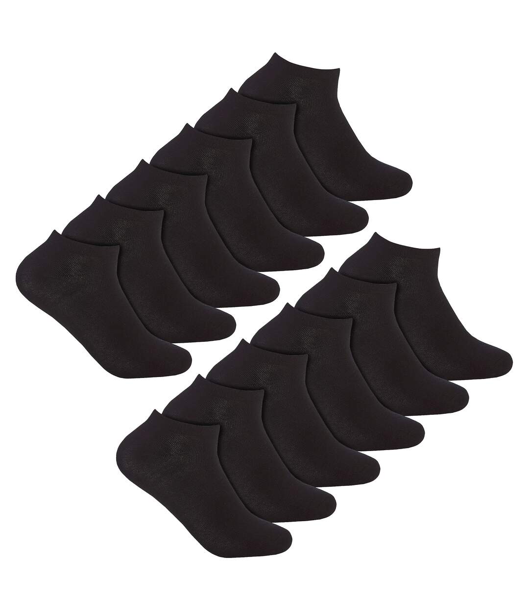 12 Pairs Ladies Bamboo Trainer Breathable Socks-1