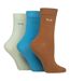 3 Pack Ladies Plain Cotton Socks - Soft Breathable Everyday Comfort Fit-1