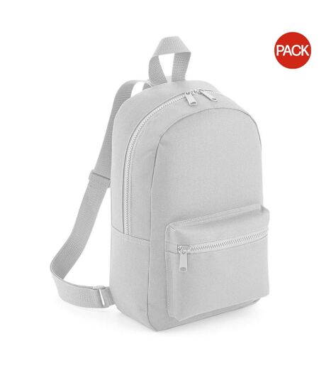 Bagbase Mini Essential Backpack/Rucksack Bag (Pack of 2) (Light Grey) (One Size) - UTBC4174