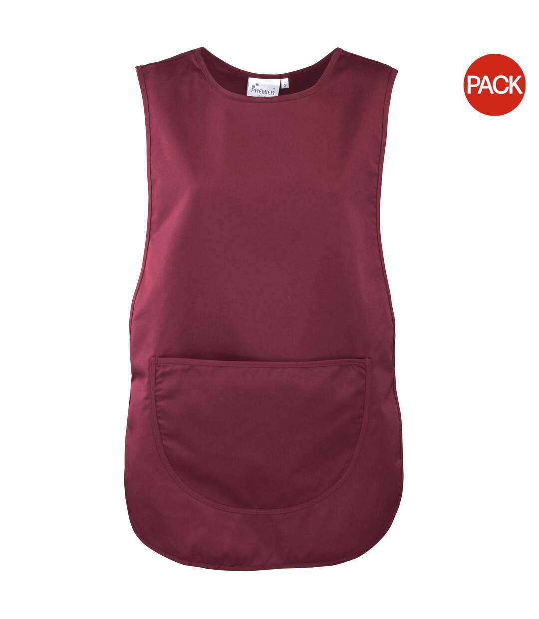 Premier Ladies/Womens Pocket Tabard / Workwear (Pack of 2) (Burgundy) (UTRW7031)-2