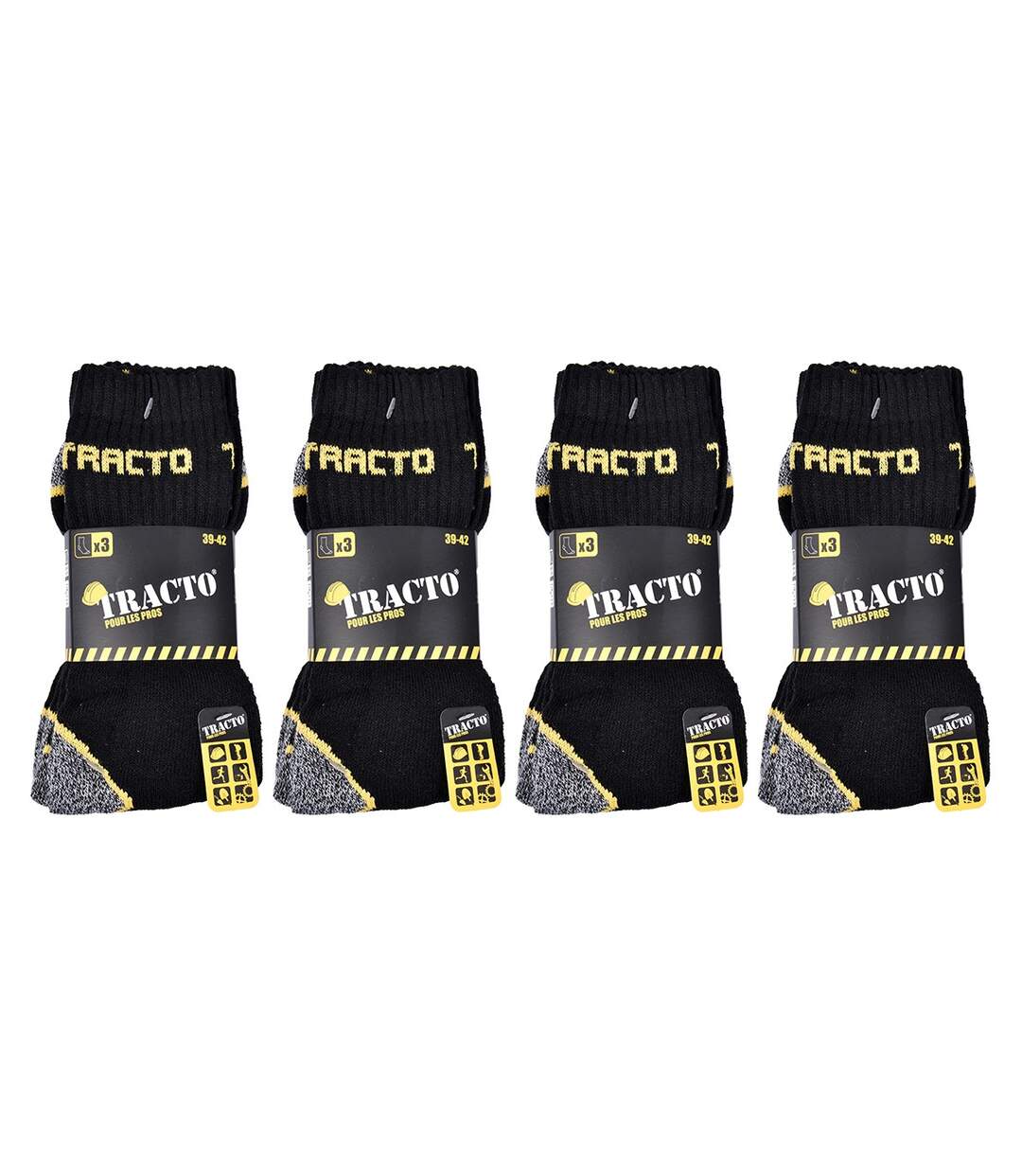 Chaussettes de Travail TRACTO pour Homme Résistance et Qualité Pro Pack de 12 Paires 2104