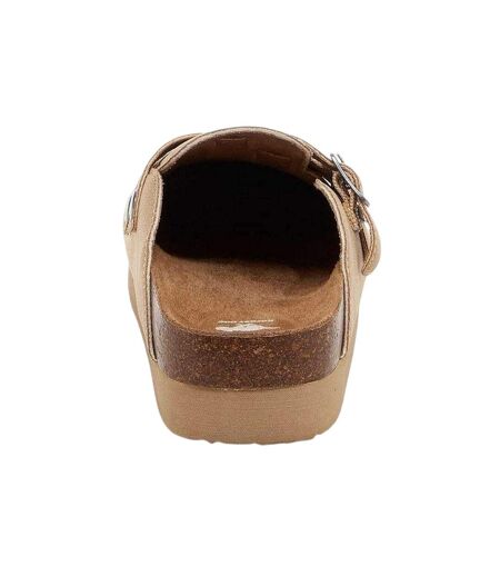 Womens/ladies Abel Plus Suede Platform Clogs Taupe Rocket Dog