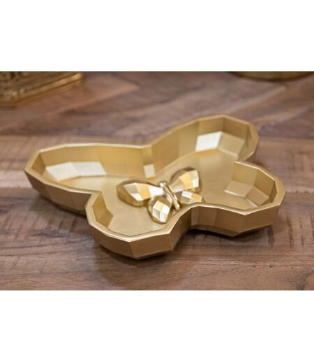 Vide-Poche Design Butterfly 20cm Or