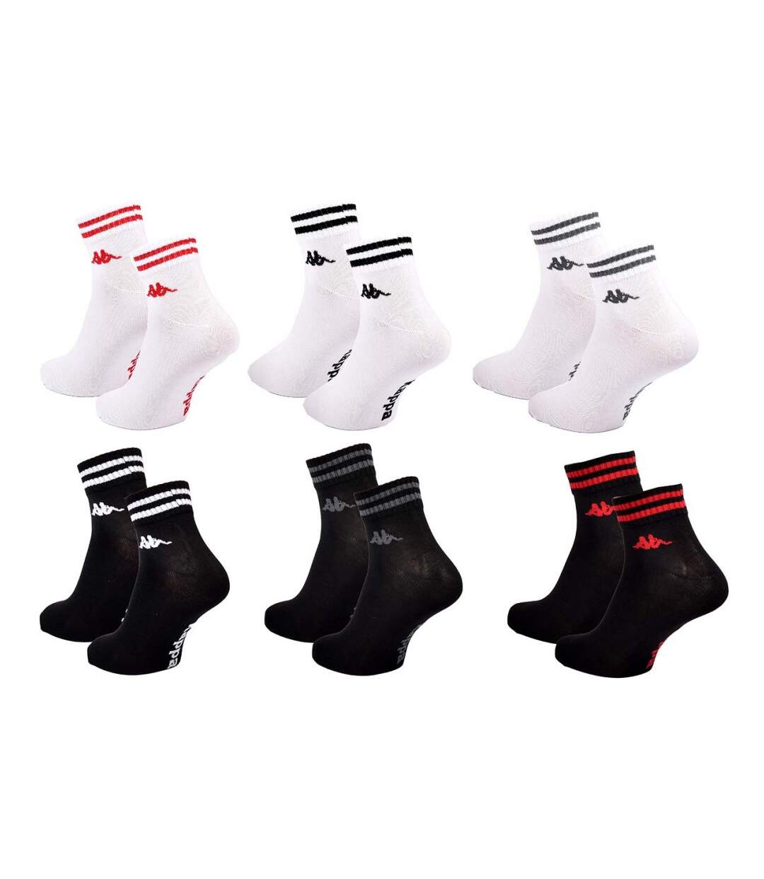 Chaussettes KAPPA QUARTER - Pack de 6 pcs 0215-3