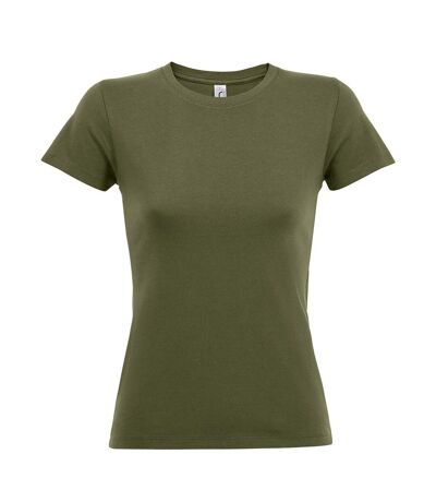 SOLS - T-shirt manches courtes REGENT - Femme (Vert kaki) - UTPC3774
