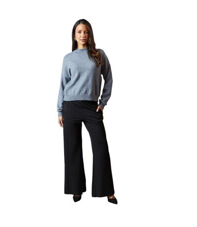 Womens/ladies High-neck Jumper Grey Principles