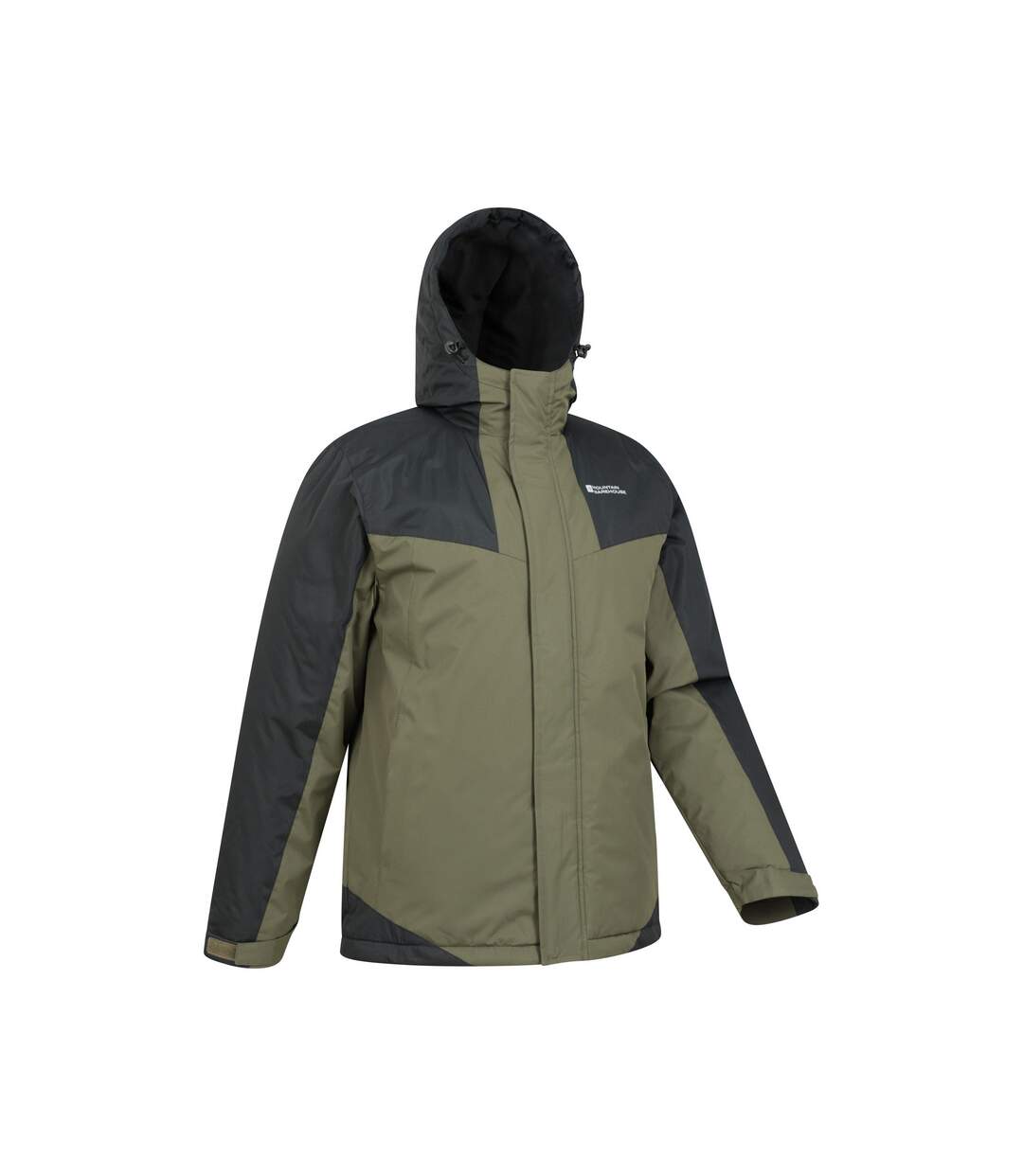 Mens Dusk Iii Ski Jacket Dark Khaki Black Mountain Warehouse-4