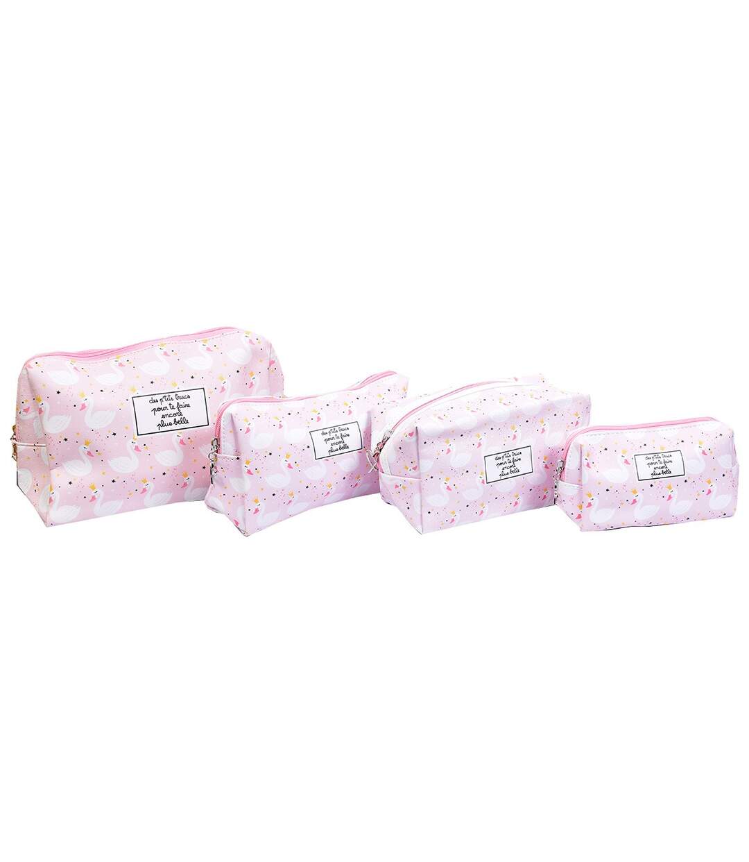 Trousse de Toilette Femme Tendance et fantaisie Pack de 4 Trousses PETITS TRUCS Cygne