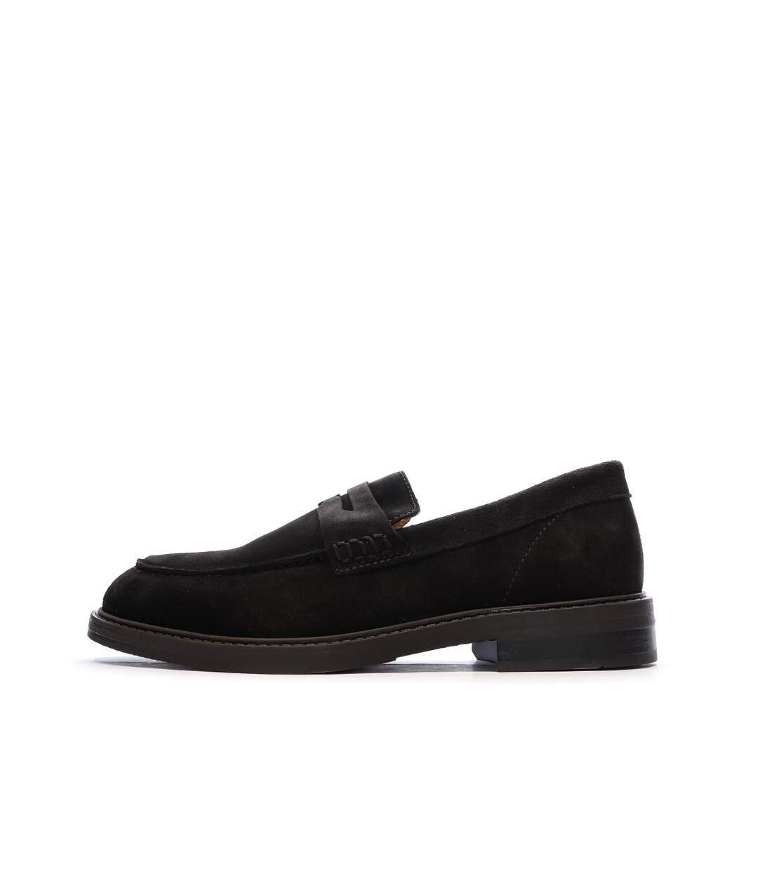 Mocassins en daim marron homme selected suede penny-1