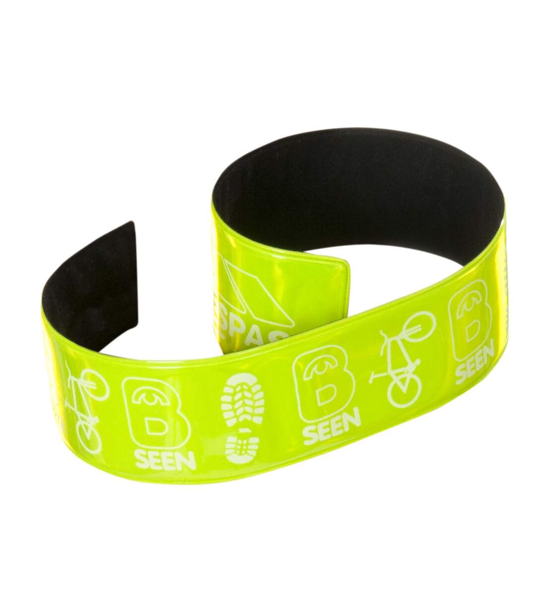 Pack of 2  Snapper hi visibility reflective wrist wraps  one size hi vis green Trespass