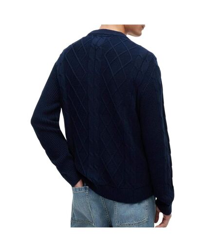 Pull marine homme tommy hilfiger cable knit