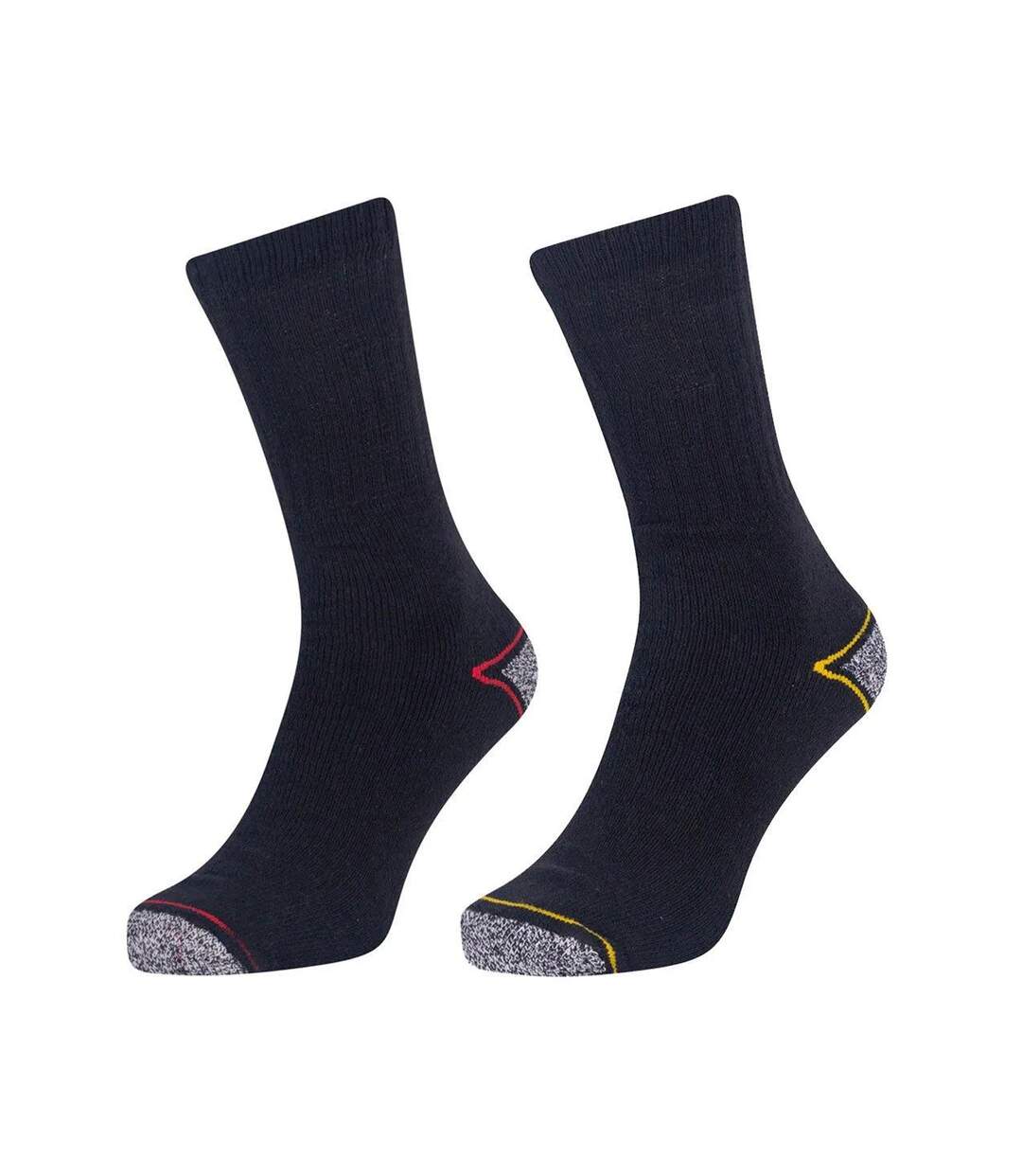 Pack Of 12  Mens Heavy Duty Work Socks  Black Grey Iron Mountain-3