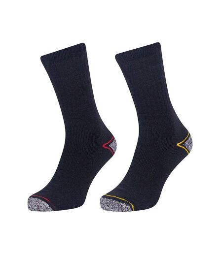 Pack Of 12  Mens Heavy Duty Work Socks  Black Grey Iron Mountain