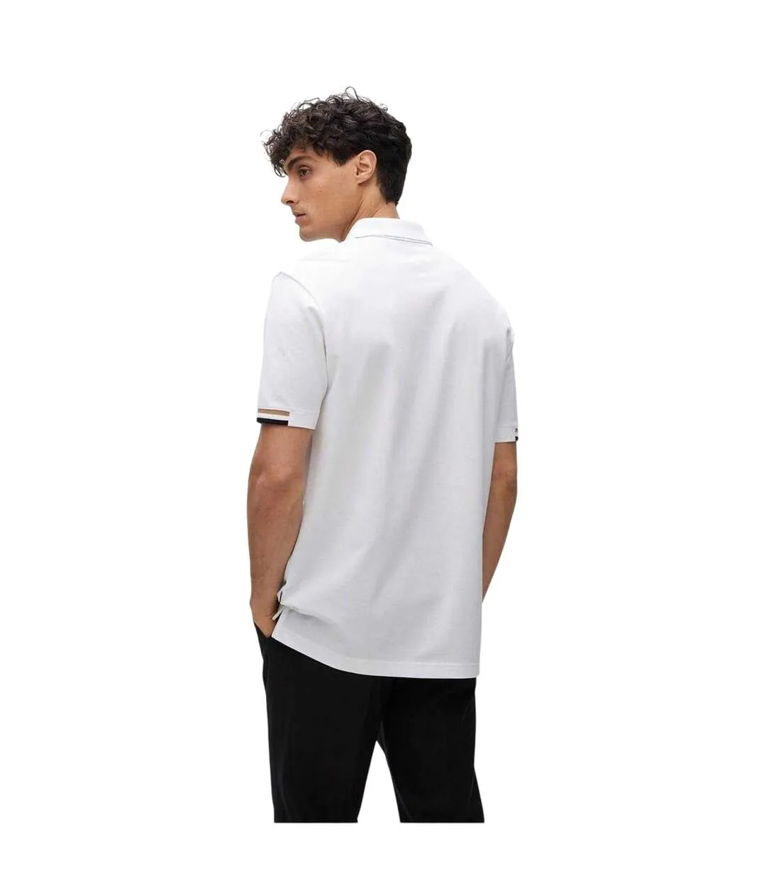 Polo Parlay Homme Blanc Boss-3