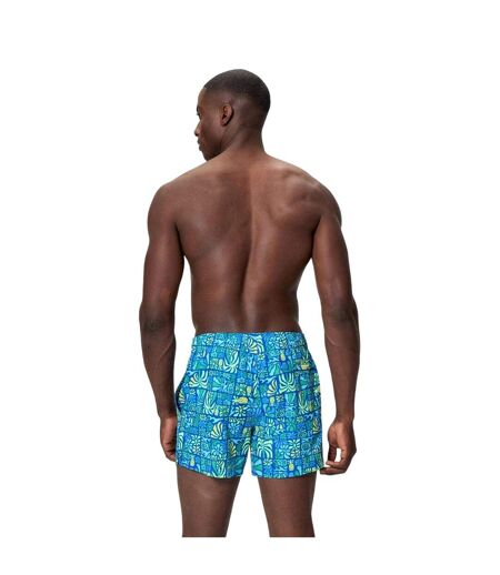 Short De Bain Motif/style Imprimé Intégral Redondo Edge Volley Homme Bleu Imprimé Speedo
