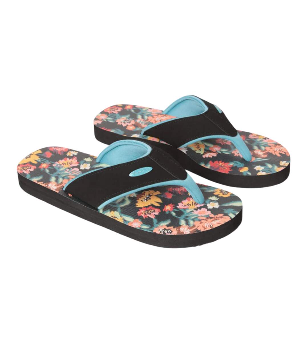 Womens/ladies Swish Floral Flip Flops Red Animal-1