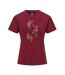 T-shirt Motif/style Poses Tranquility Femme Rouge Sang Dare 2B-2