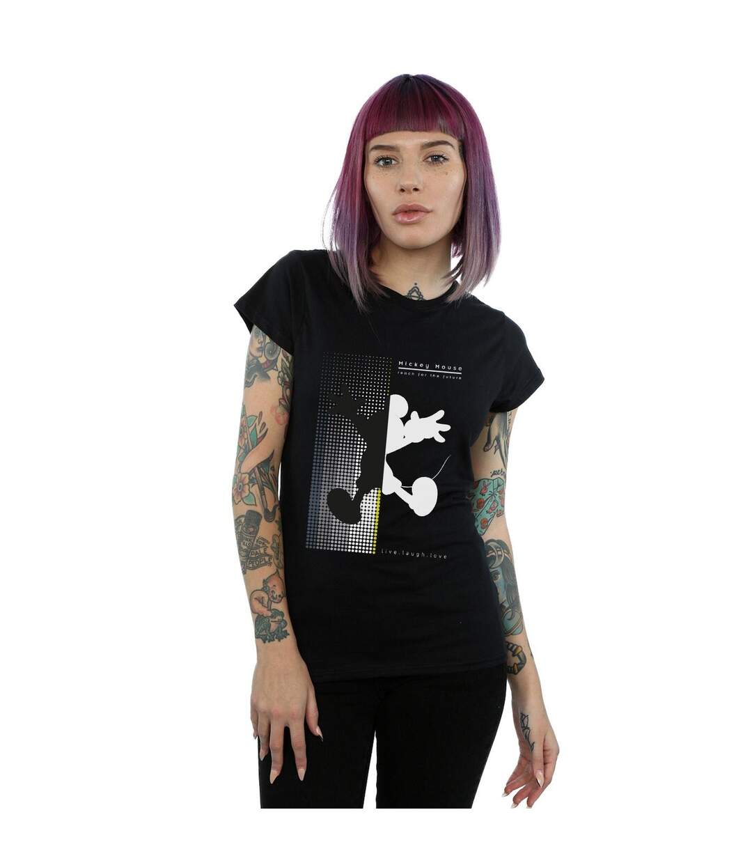 Disney Femme/Les femmes Mickey Mouse Reach For The Future - T-shirt en coton (Noir) - UTBI31865-2