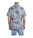 Mens Floral Regular Short-sleeved Casual Shirt Blue Replay-2