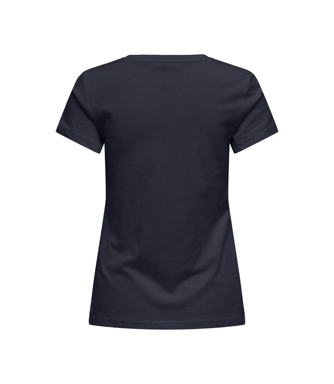 T-shirt bleu femme only pay life-2