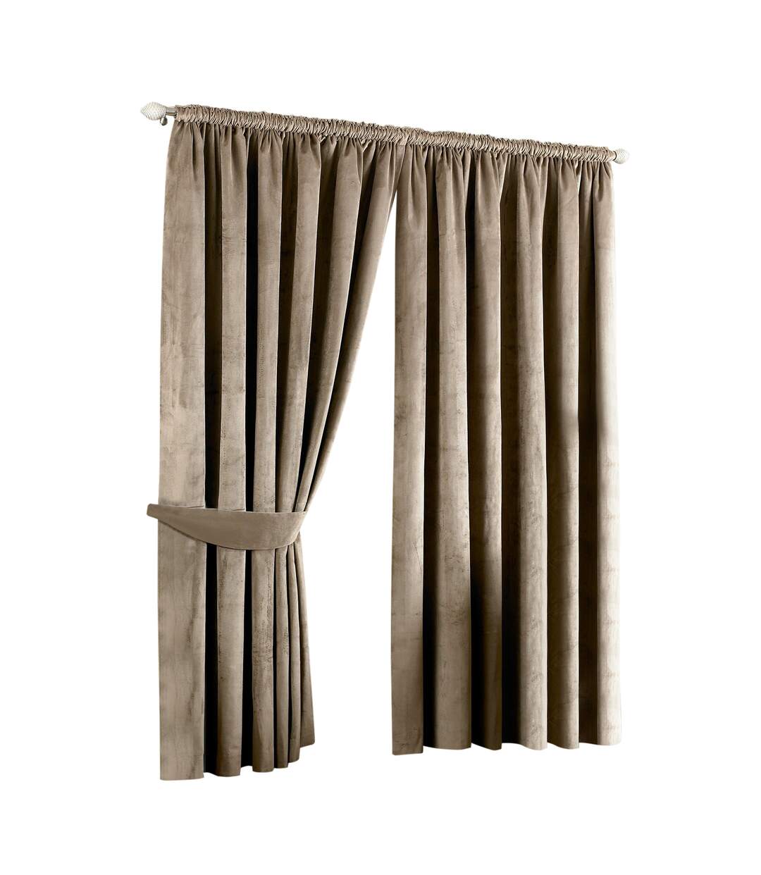 Imperial pencil pleat curtains 46x54 117x137cm taupe Riva Home-1