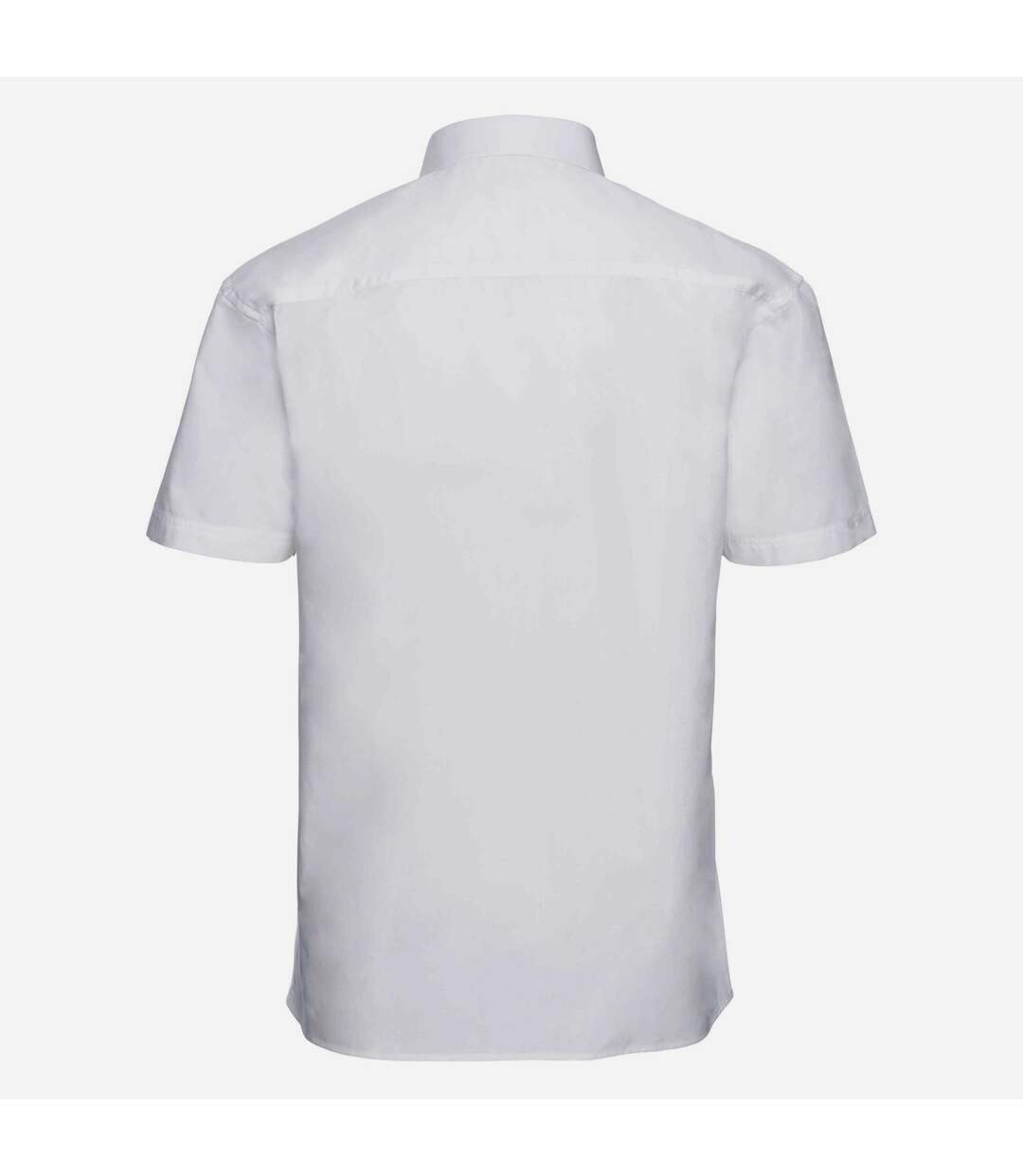 Chemise de travail en popeline 100% coton à manches courtes homme blanc Russell-2