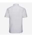 Russell Collection Mens Short Sleeve Pure Cotton Easy Care Poplin Shirt (White)