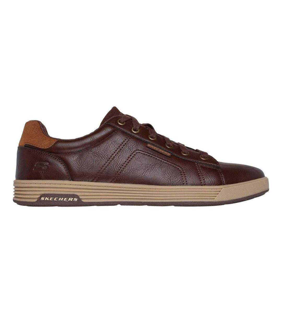 Mens Cavell Hensley Trainers Brown Skechers-1