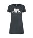 Womens/ladies Crowd Black Sabbath T-shirt Dress Charcoal Amplified-1
