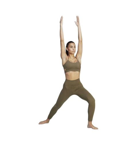 Legging Yoga Motif/style Découpé Femme Vert Kaki Chiné Adidas
