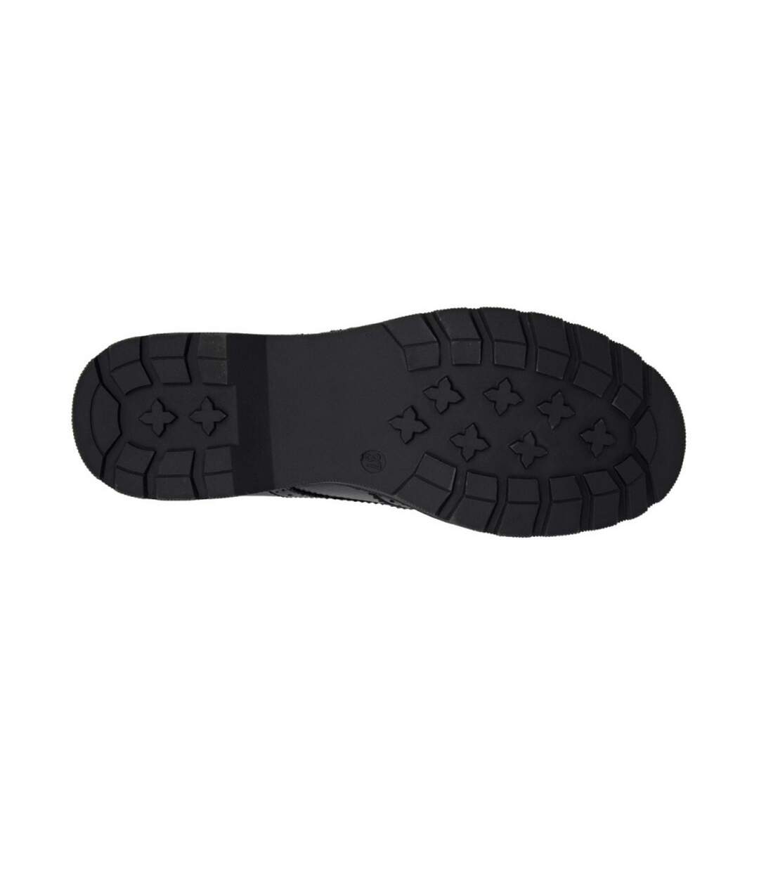 Womens/ladies Matte Pu Brogues Black Boulevard-2