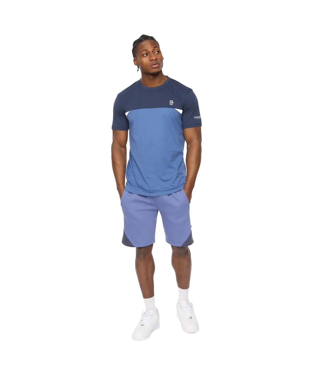 Mens Castlebay T-shirt Blue Crosshatch-4
