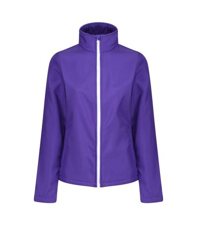 Regatta Standout Womens/Ladies Ablaze Printable Soft Shell Jacket (Purple/Black)