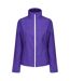 Regatta Standout Womens/Ladies Ablaze Printable Soft Shell Jacket (Purple/Black)