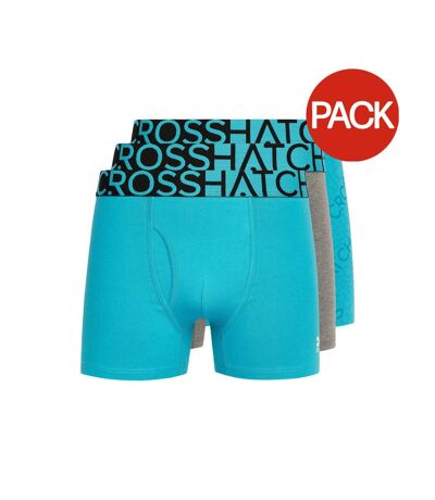 Boxers typan homme bleu sarcelle Crosshatch