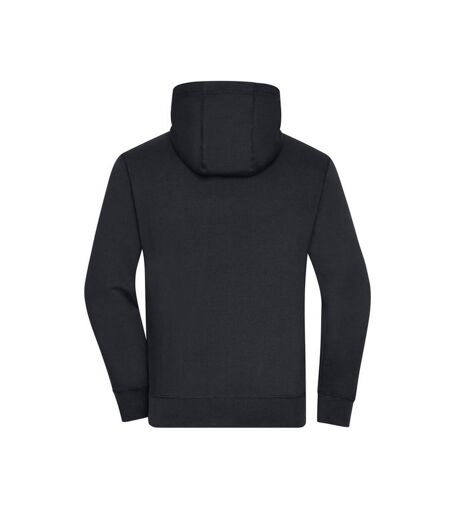 Veste À Capuche Lifestyle Homme Noir Gris Chiné James And Nicholson