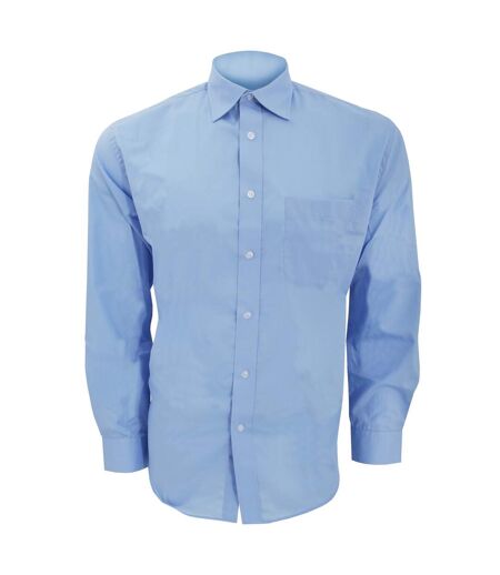 Chemise À Manches Longues Homme Bleu Clair Kustom Kit