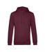 Pull À Capuche Biologique Pour Hommes Bordeaux B&C-1