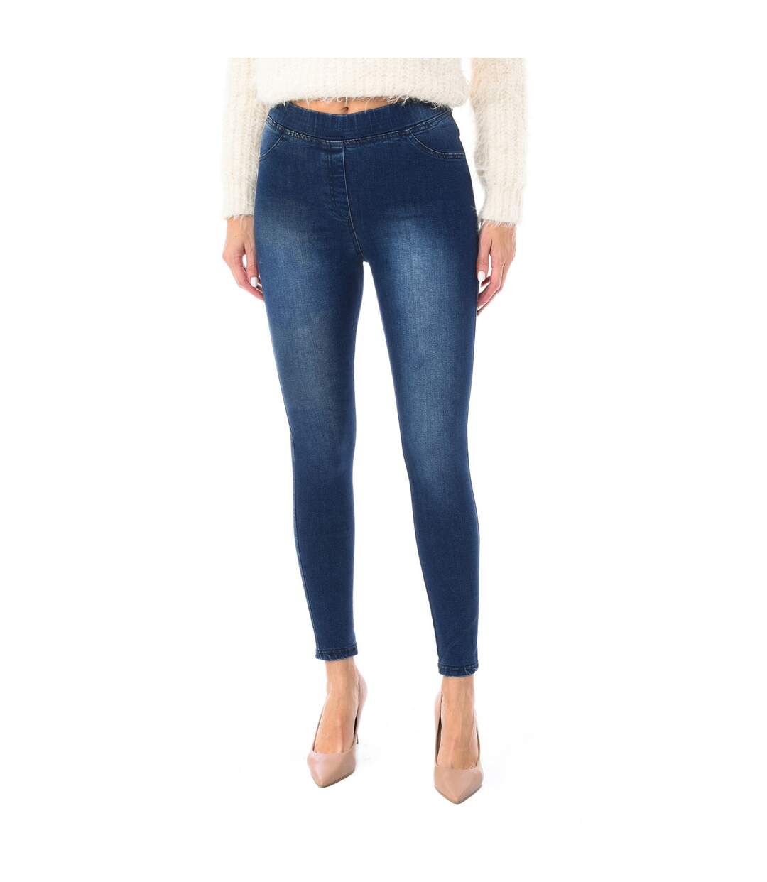 Women's 1809 stretch fabric long denim pants style legging-1