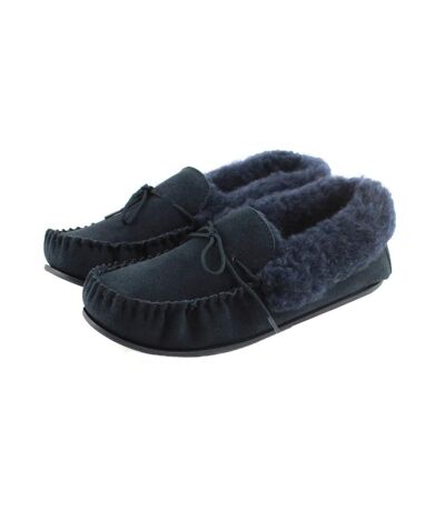 Eastern Counties Leather Womens/Ladies Willow Suede Moccasins (Navy) - UTEL444