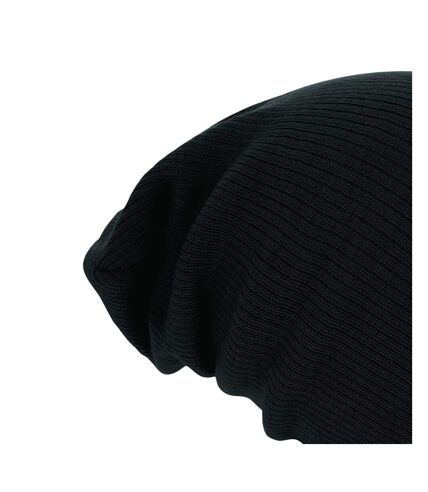 Beechfield Unisex Slouch Winter Beanie Hat (Black) - UTRW247