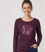 Tee-shirt violet MAYFLOWER NACHO2 à manches longues : style et douceur coton-1